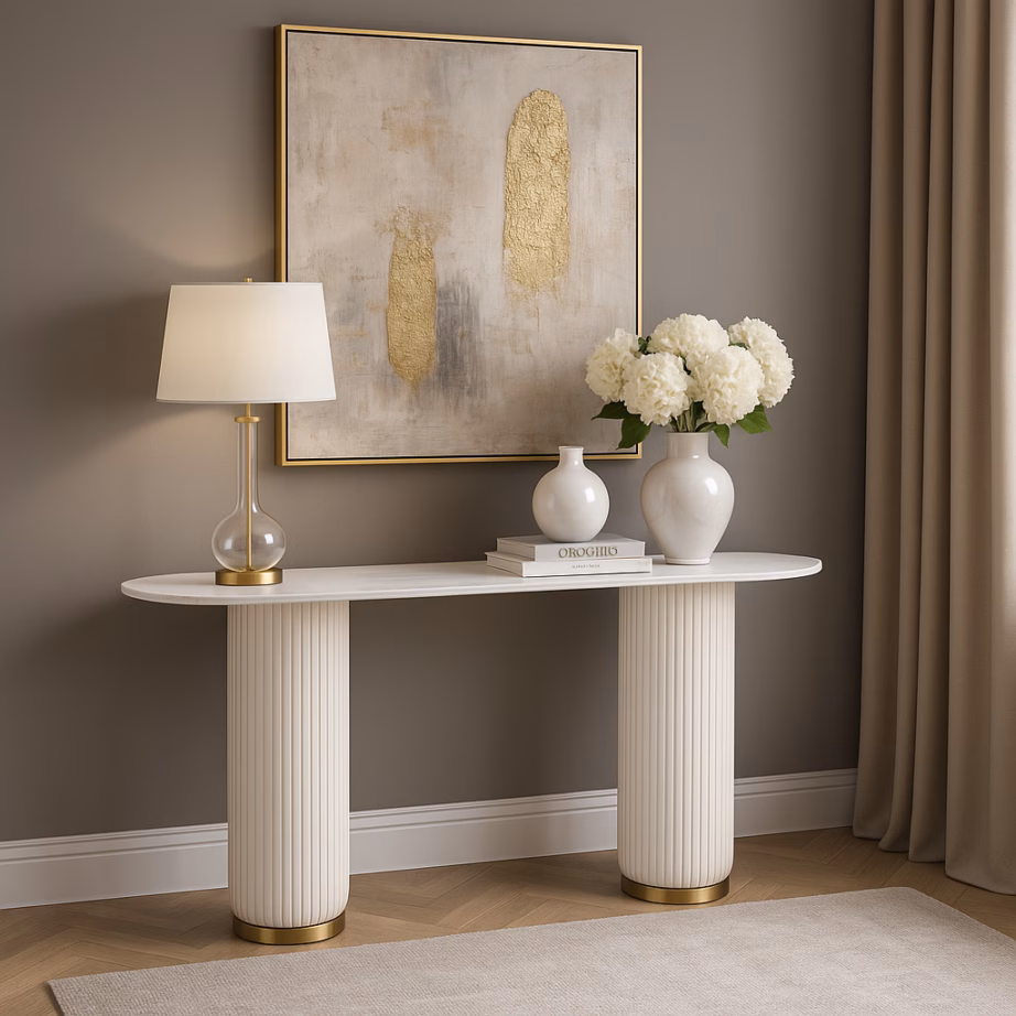 Modernne konsoollaud Livin Hill Modig M94, kunstmarmor, 160 cm - 10