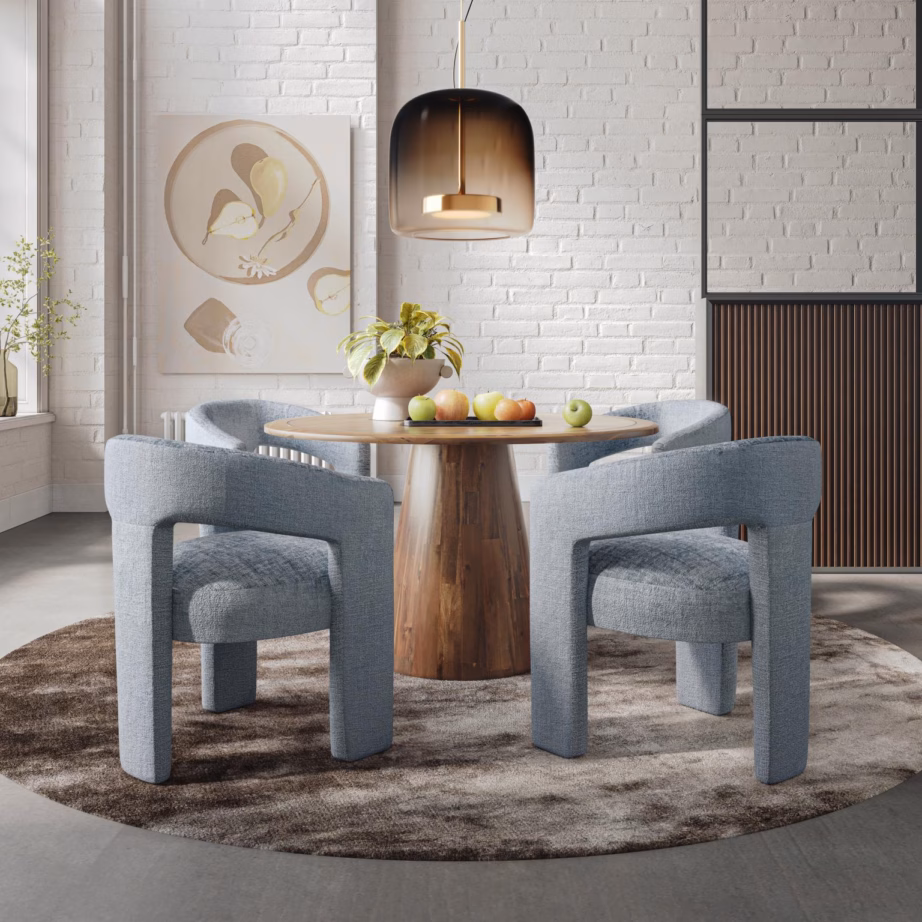 Helesinine polsterdatud söögitool Livin Hill Leith LET71B, chenille - 7