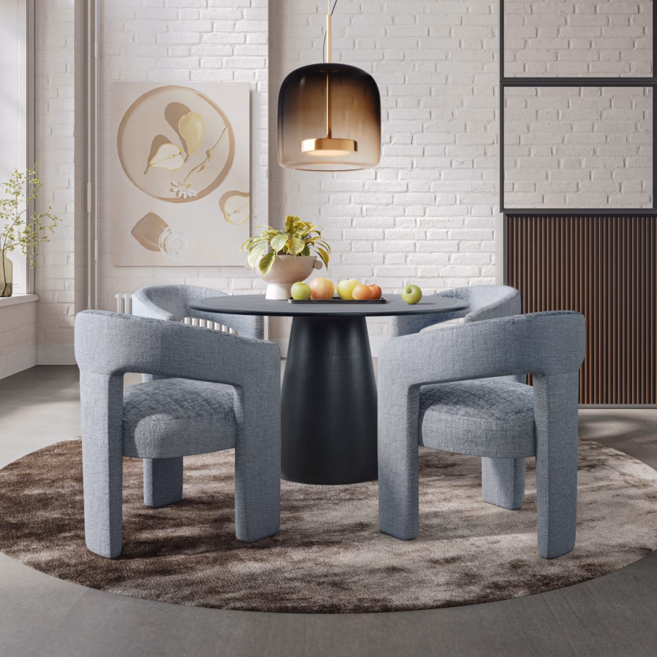 Helesinine polsterdatud söögitool Livin Hill Leith LET71B, chenille - 8