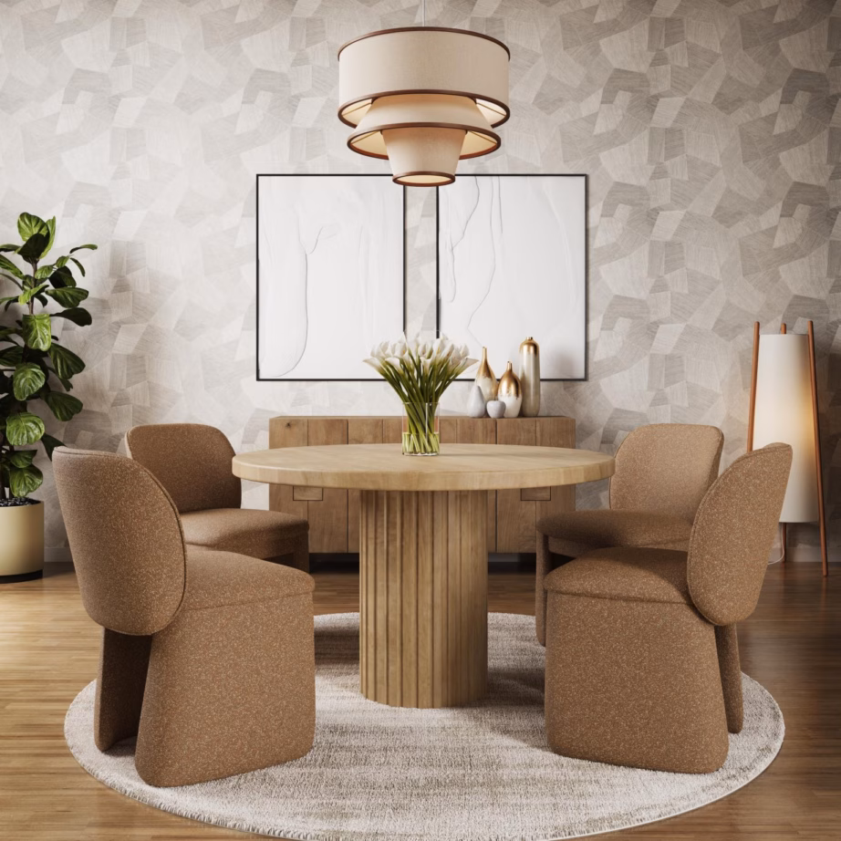 20. sajandi keskpaiga modern stiilis polsterdatud söögitool Livin Hill Leith LET78B, šenillkangas - 8