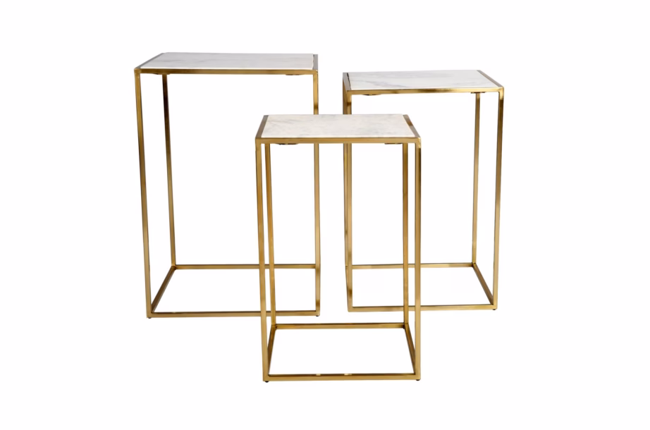 Valge marmorpealispinnaga lisalaudade komplekt Livin Hill Avola AV2130-38, kuldse metallraamiga - 2
