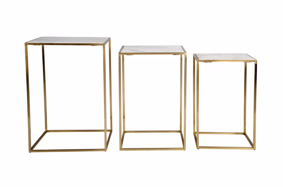Valge marmorpealispinnaga lisalaudade komplekt Livin Hill Avola AV2130-38, kuldse metallraamiga - 3