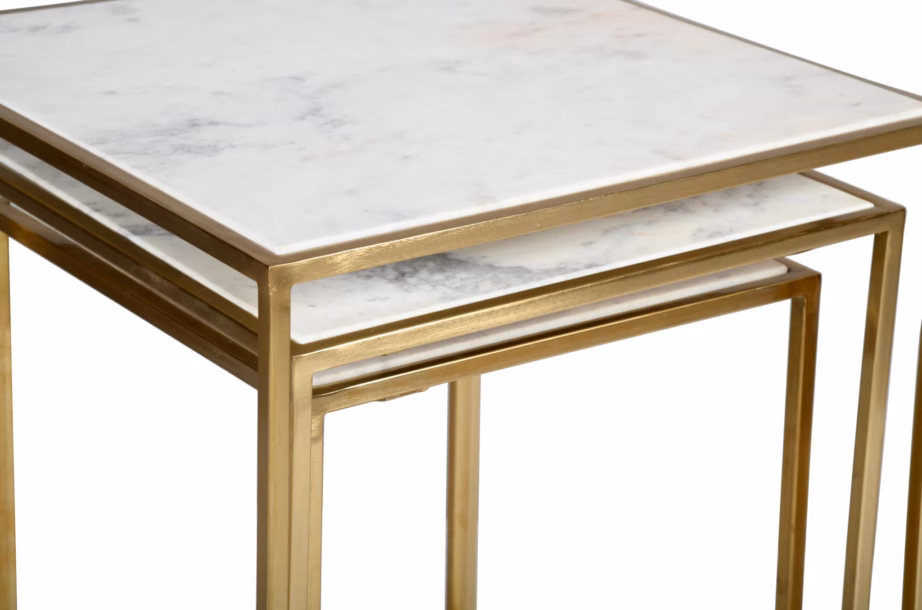 Valge marmorpealispinnaga lisalaudade komplekt Livin Hill Avola AV2130-38, kuldse metallraamiga - 6