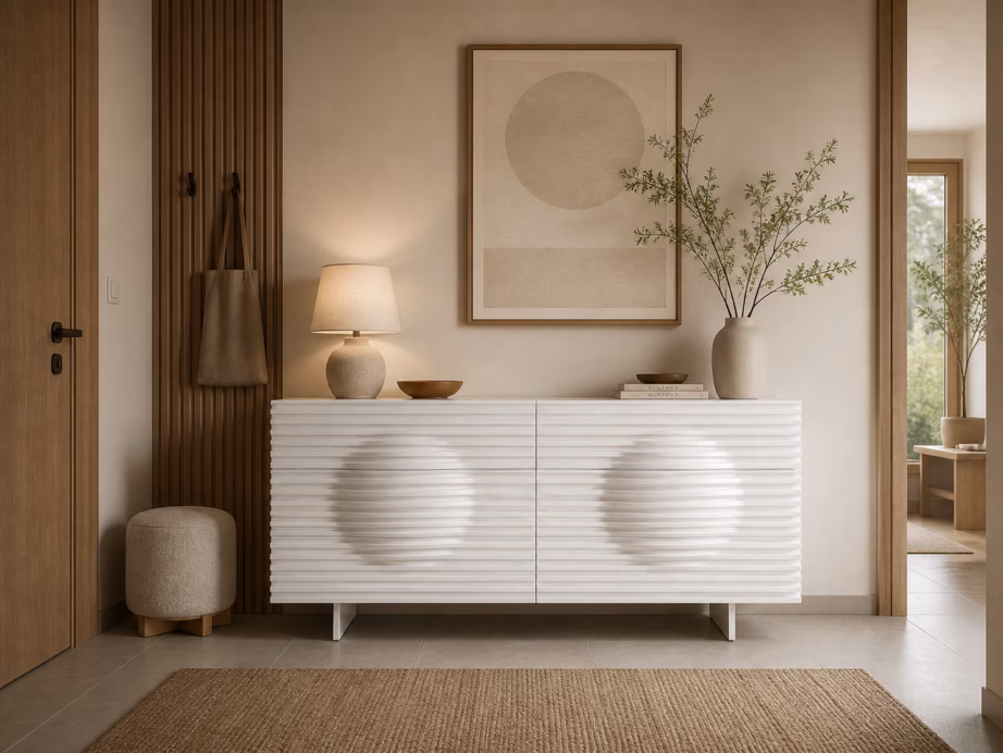 Valge kõrgläikega kummut Livin Hill Hudson H08, 6 sahtlit, 160 cm - 7