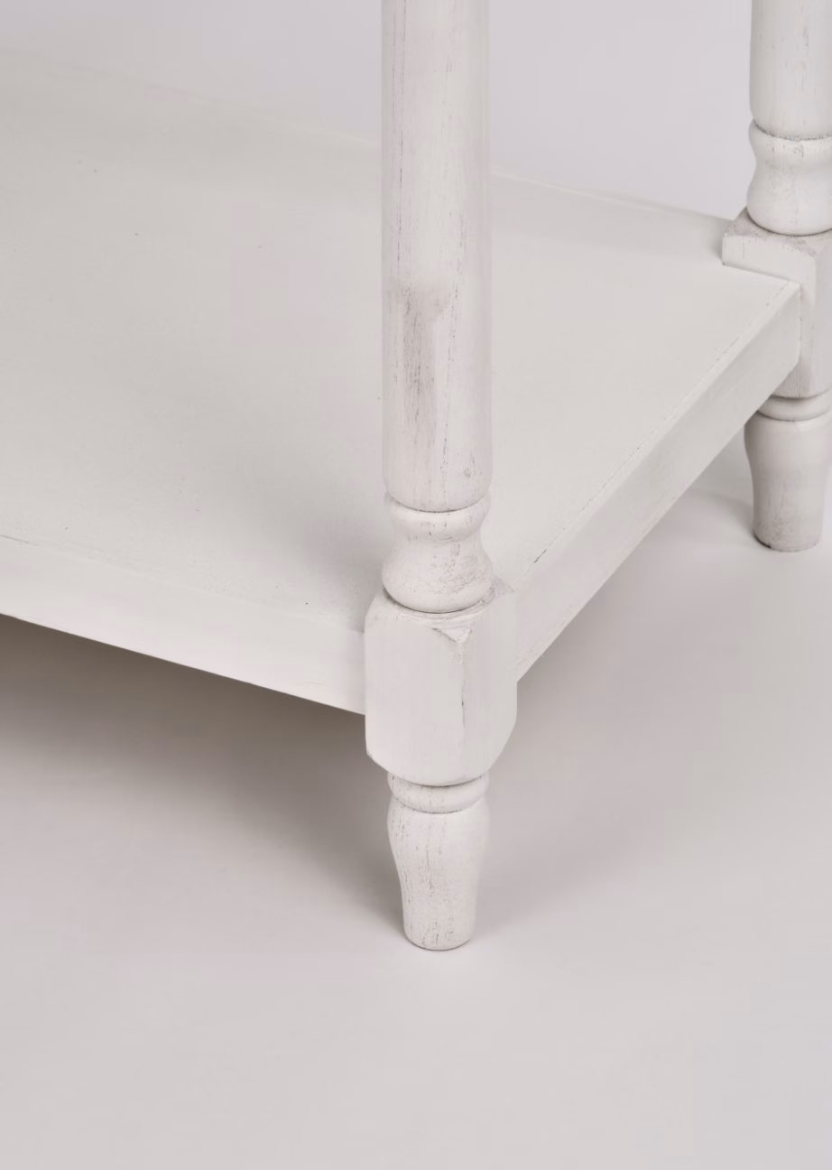 Valge provintsiliku stiiliga konsoollaud Livin Hill Livorno LIV080-W, 120 cm - 16