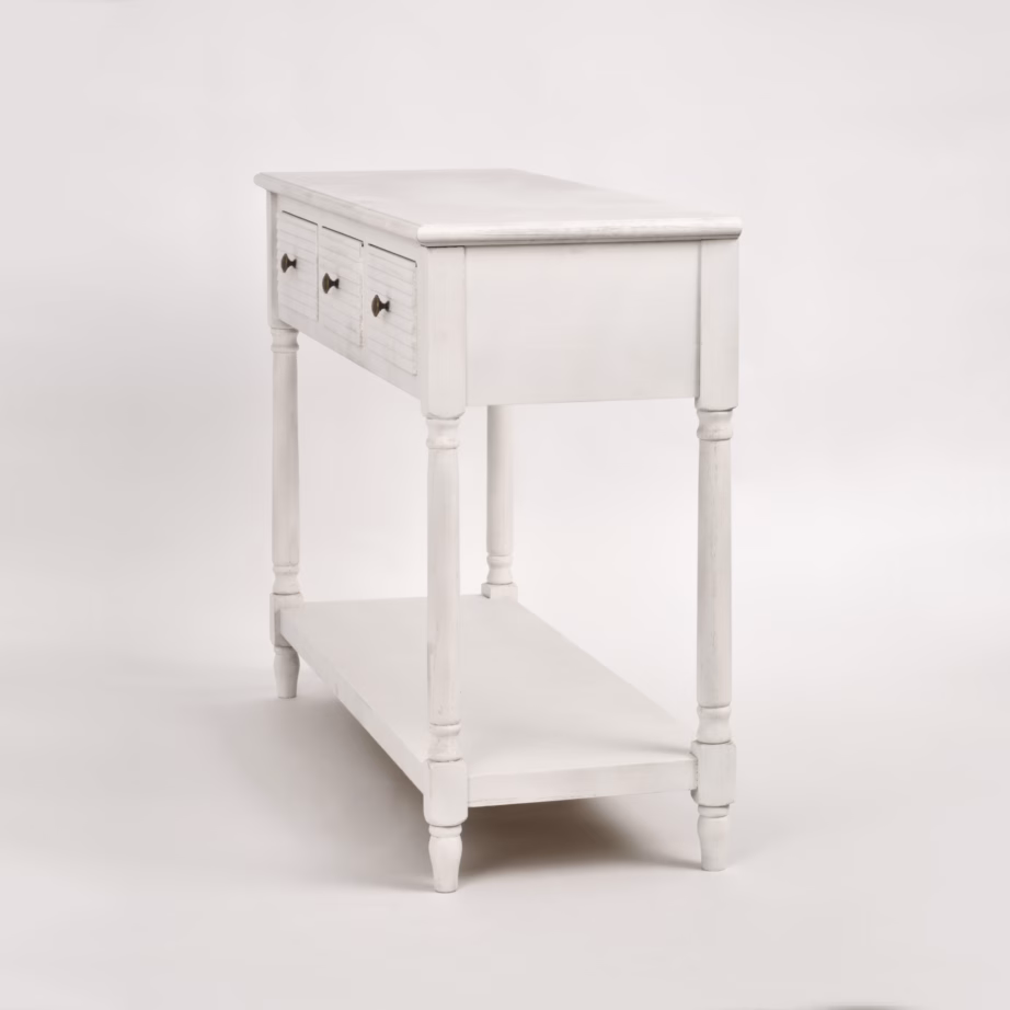 Valge provintsiliku stiiliga konsoollaud Livin Hill Livorno LIV080-W, 120 cm - 4