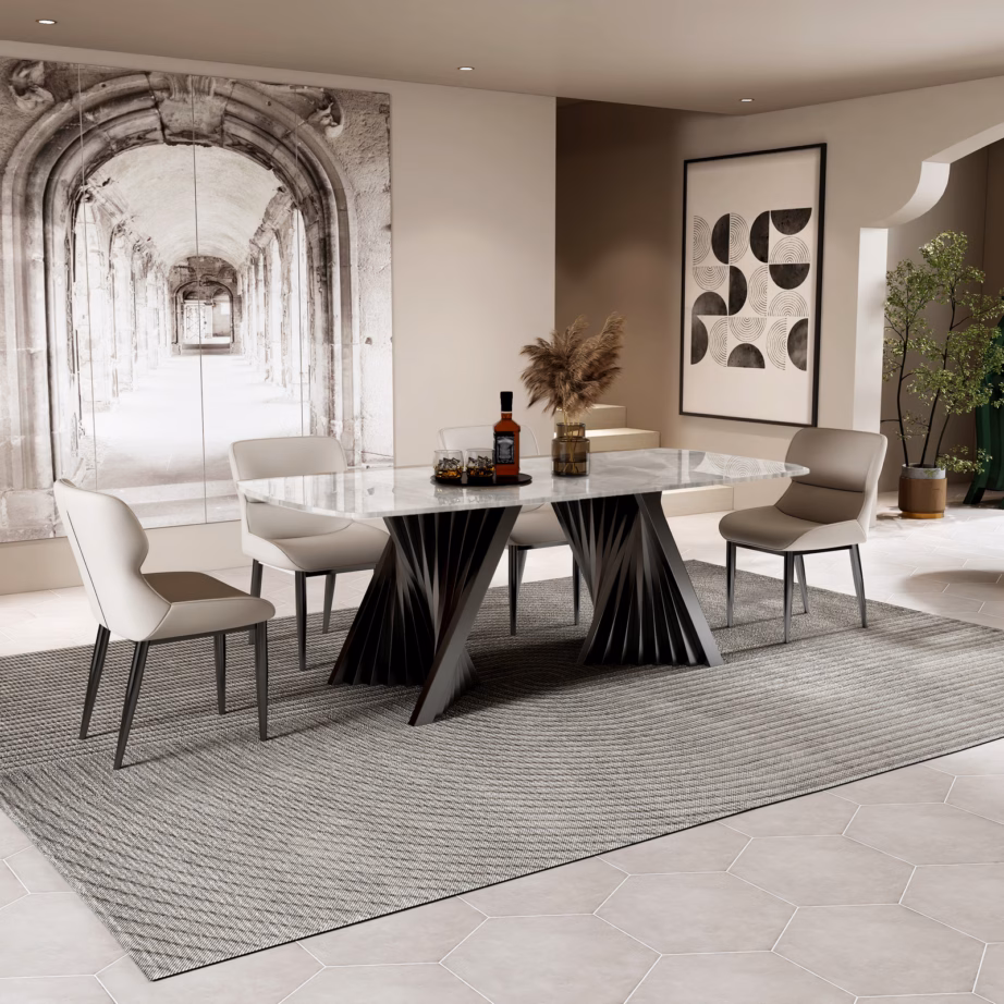 Marmorimustriga söögilaud Livin Hill Modig M17, 180 x 90 cm - 11