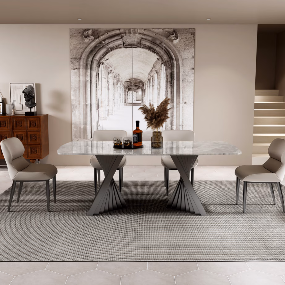 Marmorimustriga söögilaud Livin Hill Modig M17, 180 x 90 cm - 12