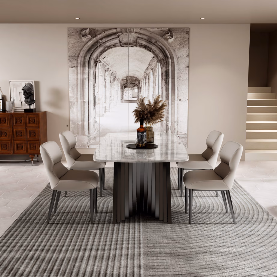 Marmorimustriga söögilaud Livin Hill Modig M17, 180 x 90 cm - 13