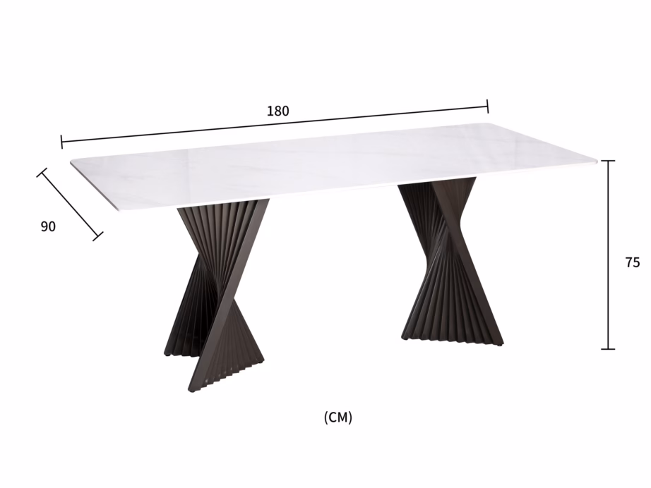 Marmorimustriga söögilaud Livin Hill Modig M17, 180 x 90 cm - 10