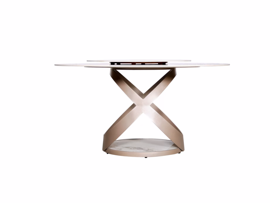 Marmorimustriga ümar söögilaud Livin Hill Modig M44, 150 cm - 2