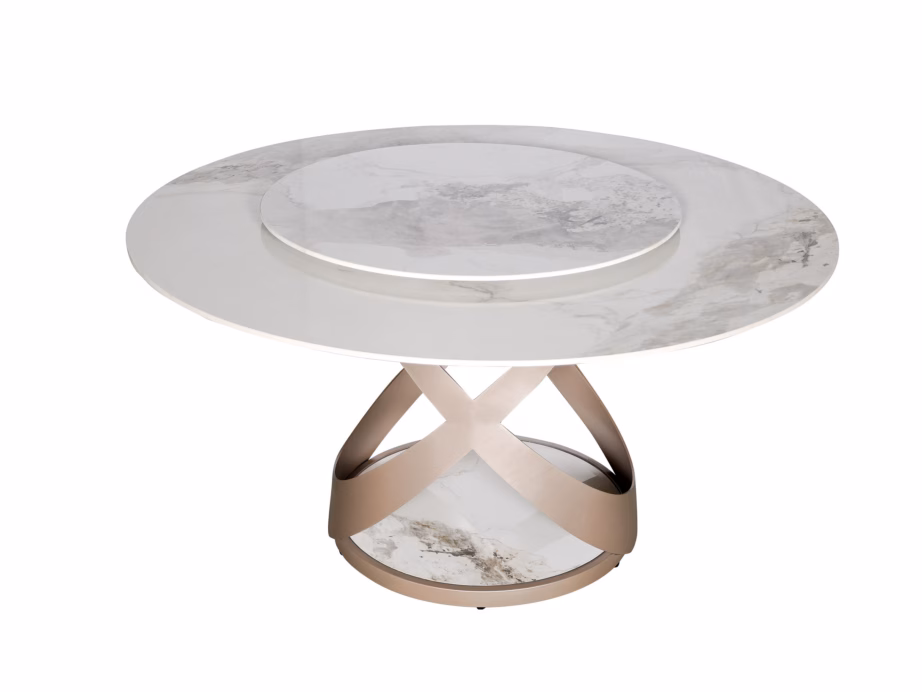 Marmorimustriga ümar söögilaud Livin Hill Modig M44, 150 cm - 4