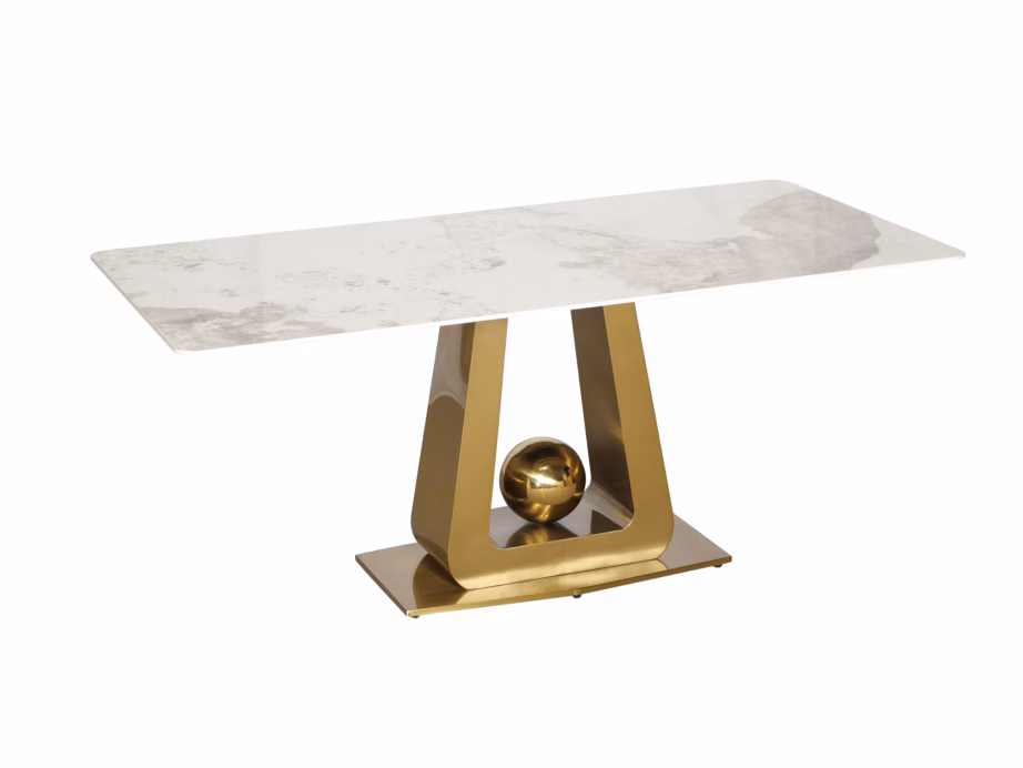 Modernne söögilaud Livin Hill Modig M57, marmorimustriga, 180 cm - 3