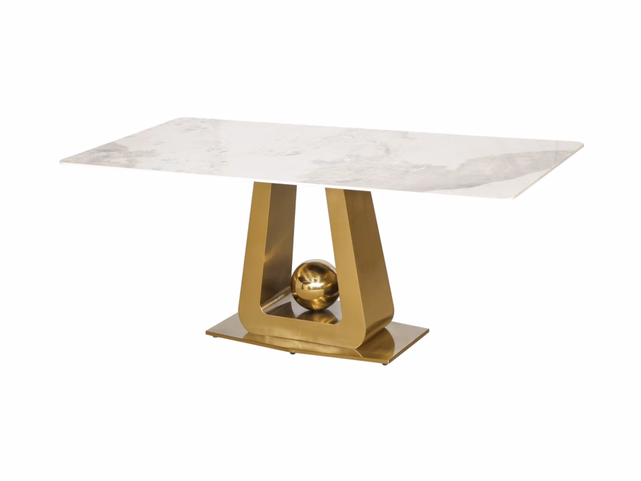 Modernne söögilaud Livin Hill Modig M57, marmorimustriga, 180 cm - 4