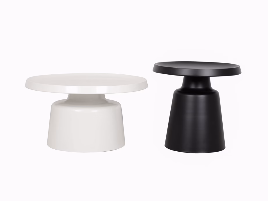 Metallist diivanilauakomplekt Livin Hill Modig M65, 2-osaline, valge/must - 2