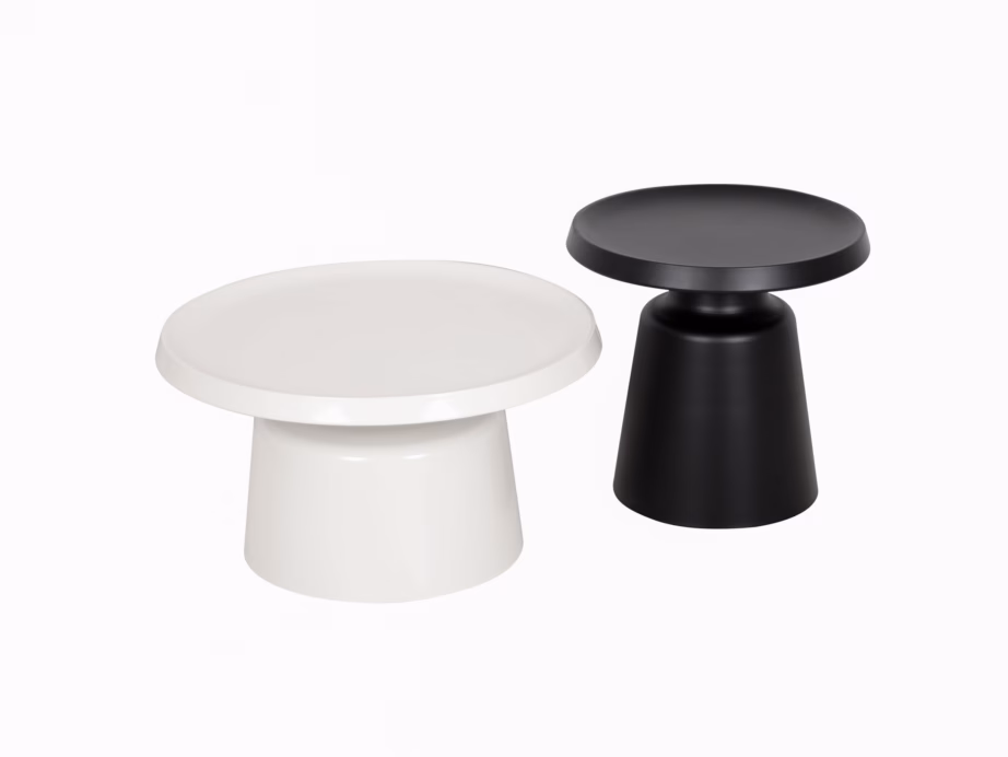 Metallist diivanilauakomplekt Livin Hill Modig M65, 2-osaline, valge/must - 3