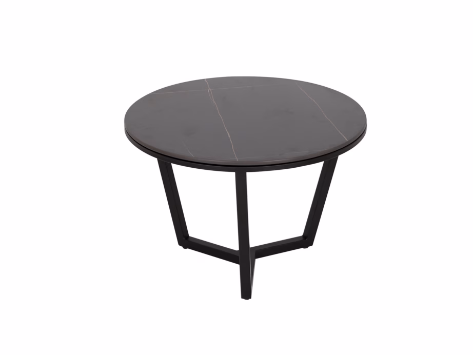 Ümmargune diivanilauakomplekt Livin Hill Modig M66, marmorimustriga, 80/60 cm - 11