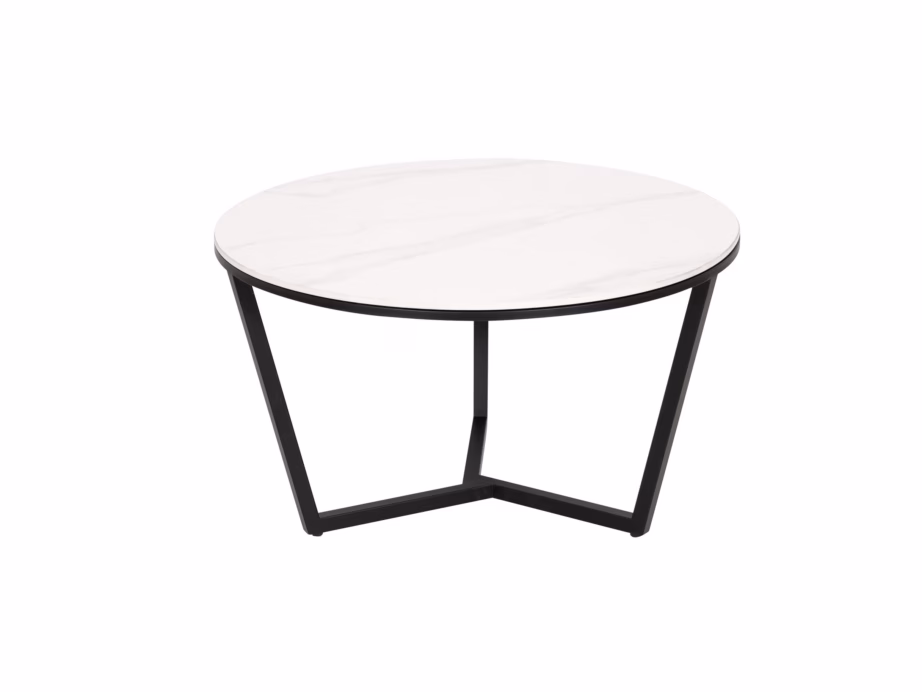 Ümmargune diivanilauakomplekt Livin Hill Modig M66, marmorimustriga, 80/60 cm - 6