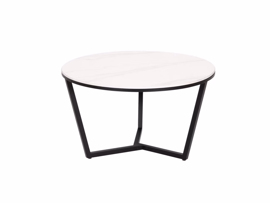 Ümmargune diivanilauakomplekt Livin Hill Modig M66, marmorimustriga, 80/60 cm - 7
