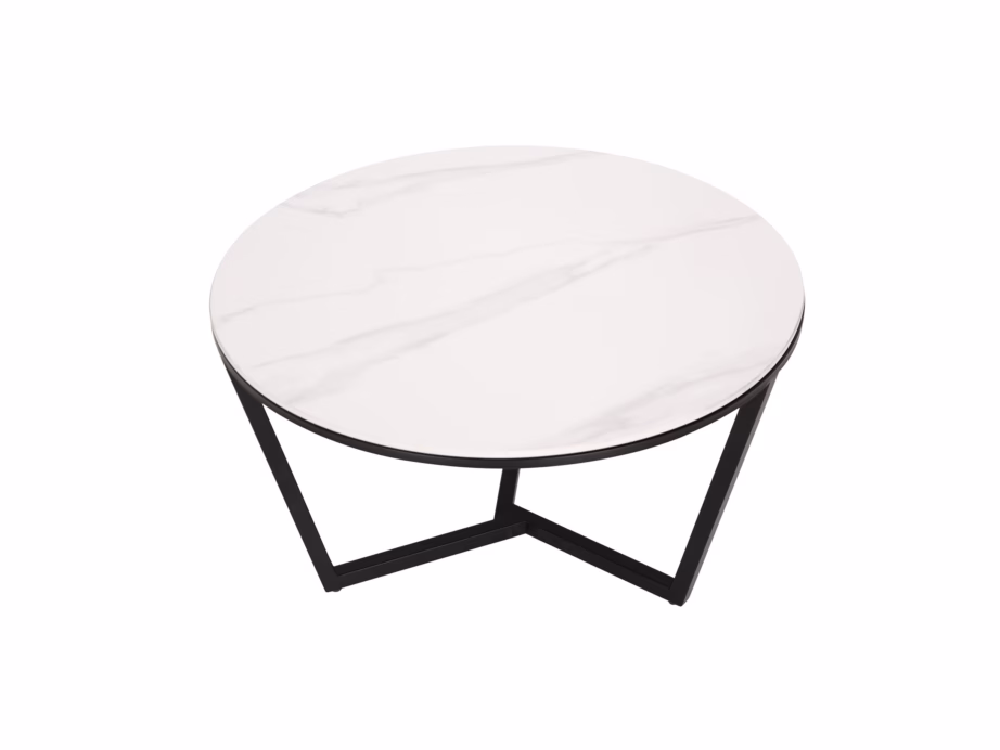 Ümmargune diivanilauakomplekt Livin Hill Modig M66, marmorimustriga, 80/60 cm - 8