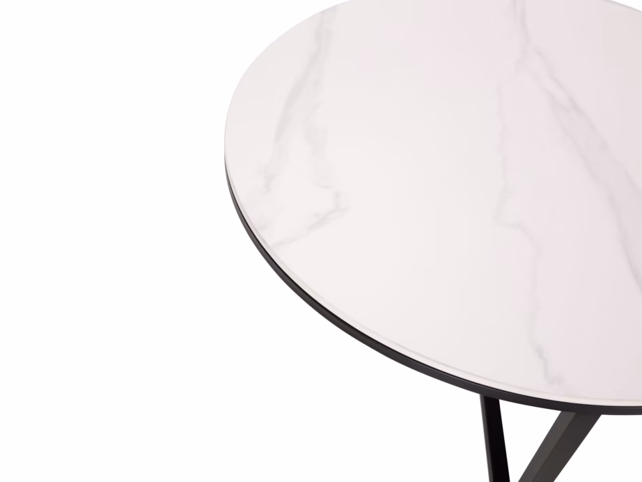 Ümmargune diivanilauakomplekt Livin Hill Modig M66, marmorimustriga, 80/60 cm - 10