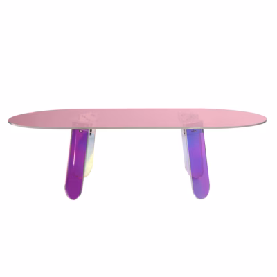 Läbipaistev opaalne akrüülist diivanilaud Livin Hill Modig M75-120, 120×60 cm