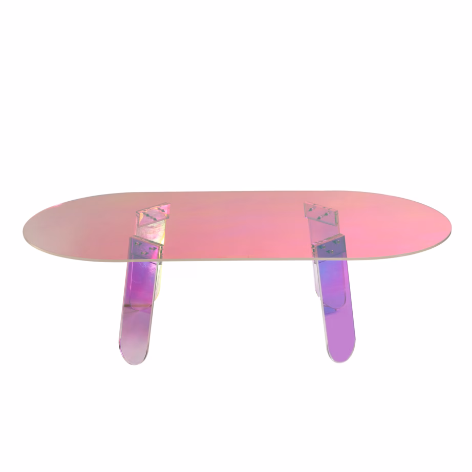 Läbipaistev opaalne akrüülist diivanilaud Livin Hill Modig M75-120, 120×60 cm - 2