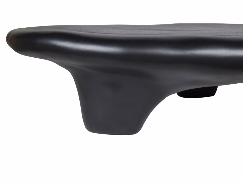 Must klaaskiust diivanilaud Livin Hill Modig M85B, orgaaniline kuju, 120×65 cm - 6