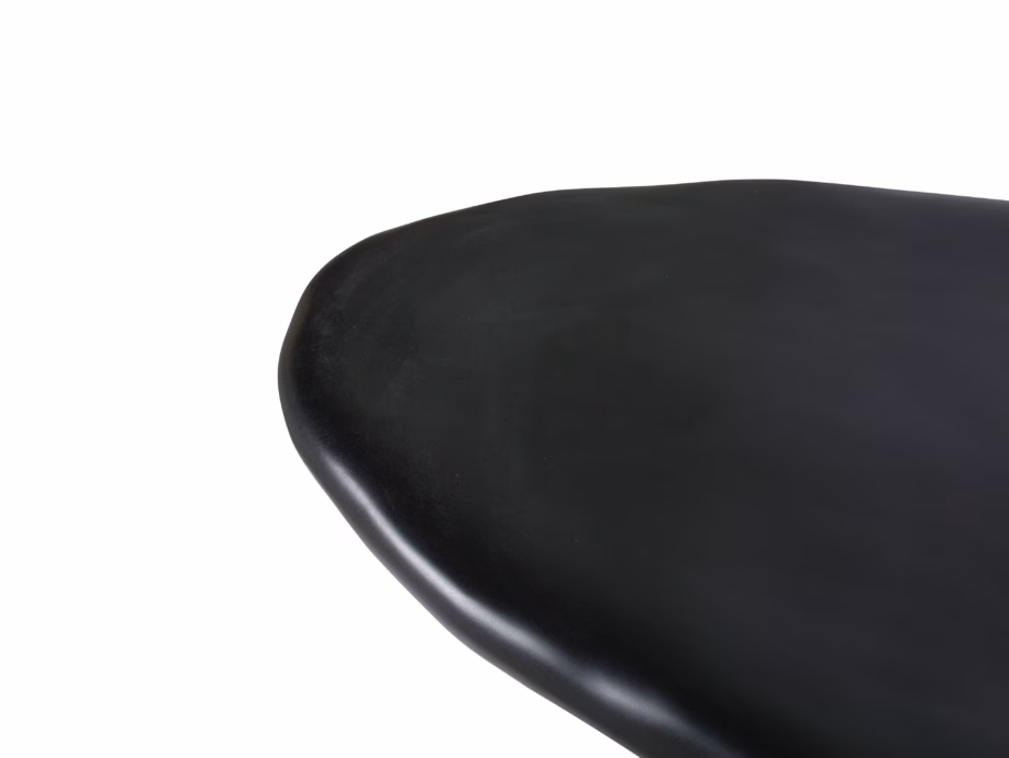 Must klaaskiust diivanilaud Livin Hill Modig M85B, orgaaniline kuju, 120×65 cm - 7