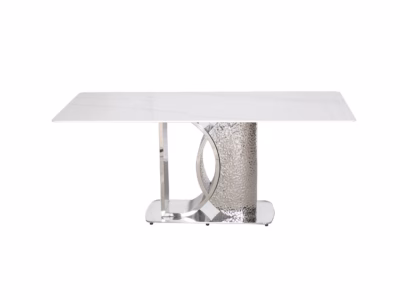 Valge kunstmarmorimustriga söögilaud Livin Hill Modig M90, 180 cm