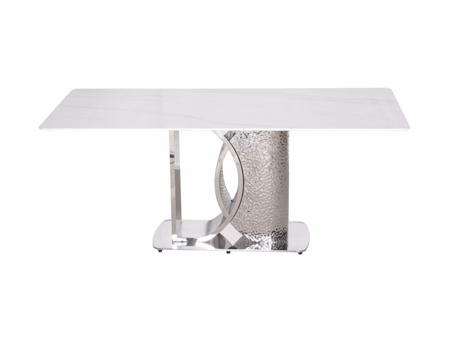 Valge kunstmarmorimustriga söögilaud Livin Hill Modig M90, 180 cm - 2