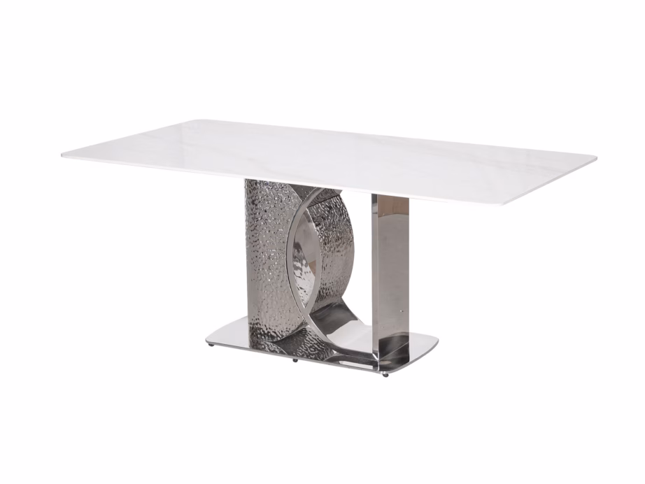 Valge kunstmarmorimustriga söögilaud Livin Hill Modig M90, 180 cm - 3