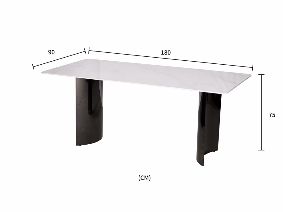 Minimalistlik söögilaud Livin Hill Modig M91, sinterkivist, 180 cm - 19