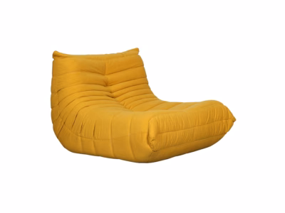 Sinepikollane sametist lounge-tugitool Livin Hill Nua N23-14, 87 cm