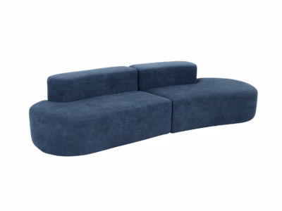Modernne sametdiivan Livin Hill Nua N75-8, tumesinine, 280 cm