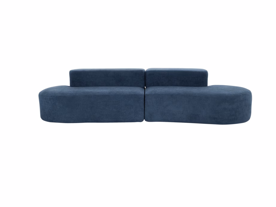 Modernne sametdiivan Livin Hill Nua N75-8, tumesinine, 280 cm - 2
