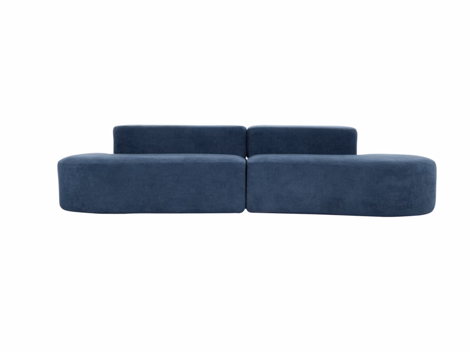 Modernne sametdiivan Livin Hill Nua N75-8, tumesinine, 280 cm - 3