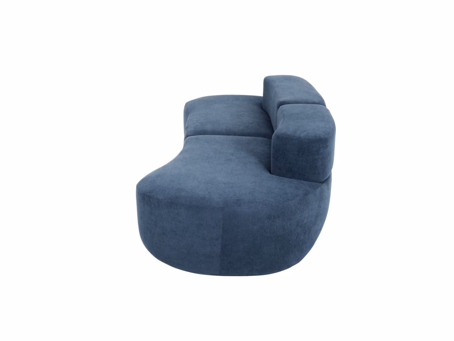 Modernne sametdiivan Livin Hill Nua N75-8, tumesinine, 280 cm - 5