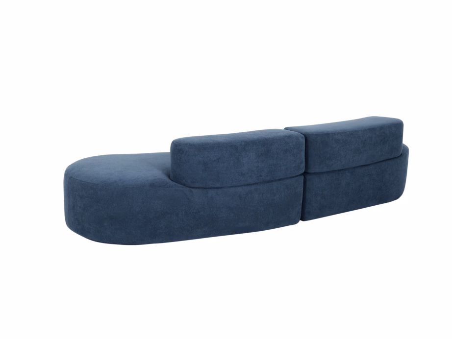 Modernne sametdiivan Livin Hill Nua N75-8, tumesinine, 280 cm - 6
