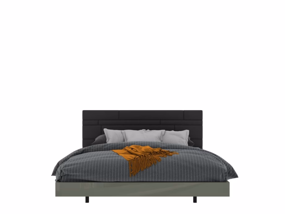 Modernses stiilis polsterdatud voodi Livin Hill Rose Hill RH09, 180×200 cm, tsementroheline - 2