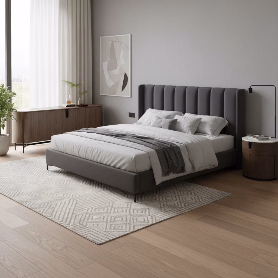 Pähklitooni puhvetkapp Livin Hill Silario SA01, sinterkivi pealispind, 220 cm - 12