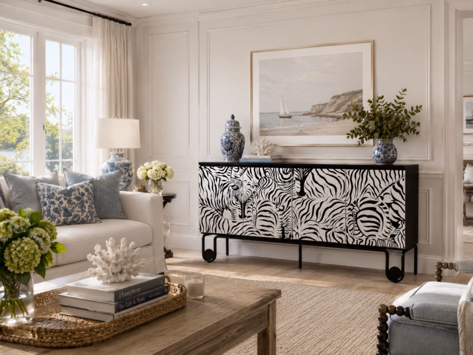 Must puhvetkapp sebramustriga Livin Hill Stilig ST011, 183 cm - 25
