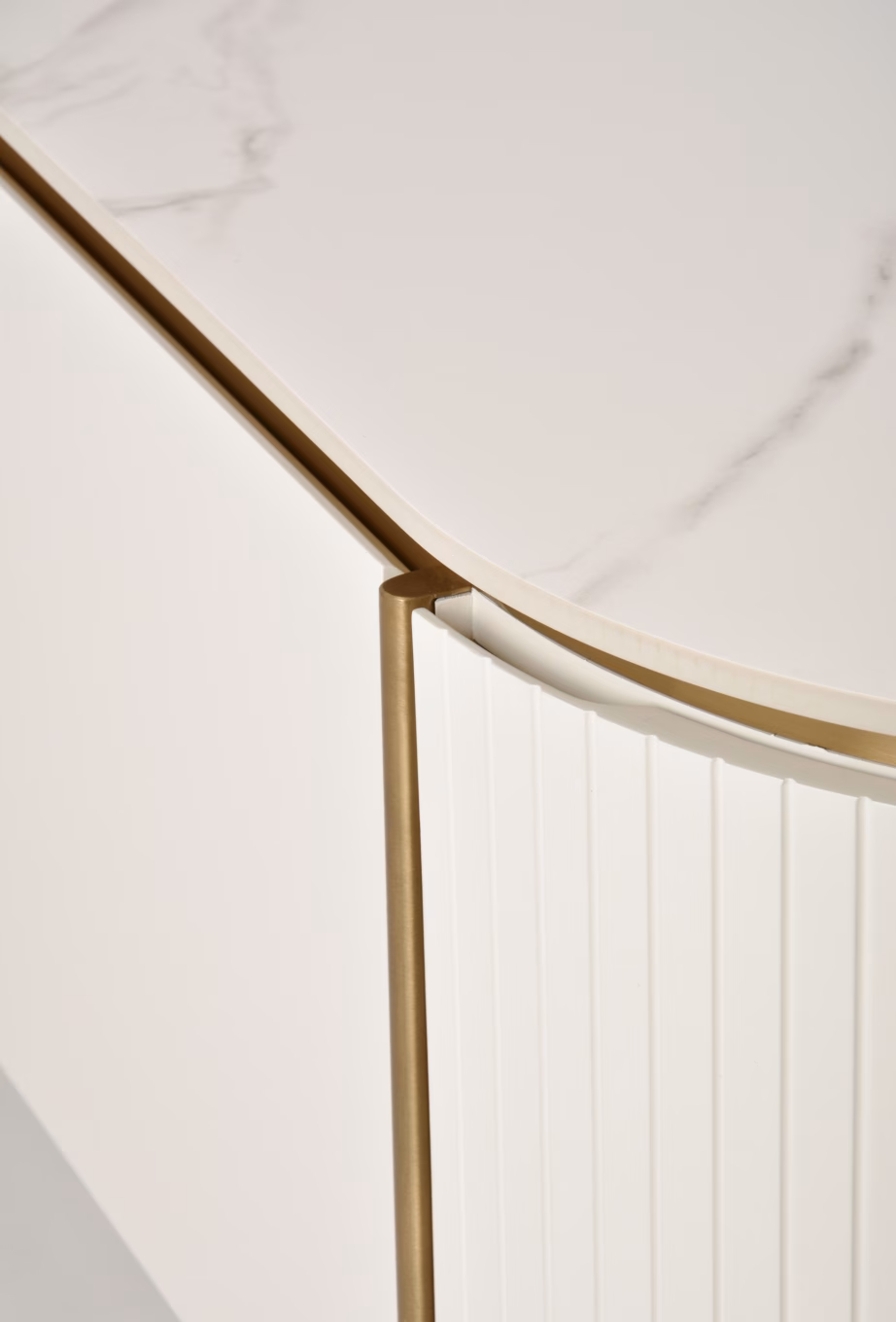 Valge TV-alus Livin Hill Stilig ST120, kunstmarmori pealispind, 200 cm - 13