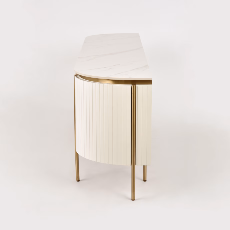 Valge TV-alus Livin Hill Stilig ST120, kunstmarmori pealispind, 200 cm - 6