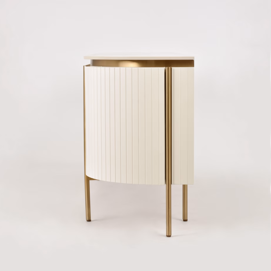Valge TV-alus Livin Hill Stilig ST120, kunstmarmori pealispind, 200 cm - 7