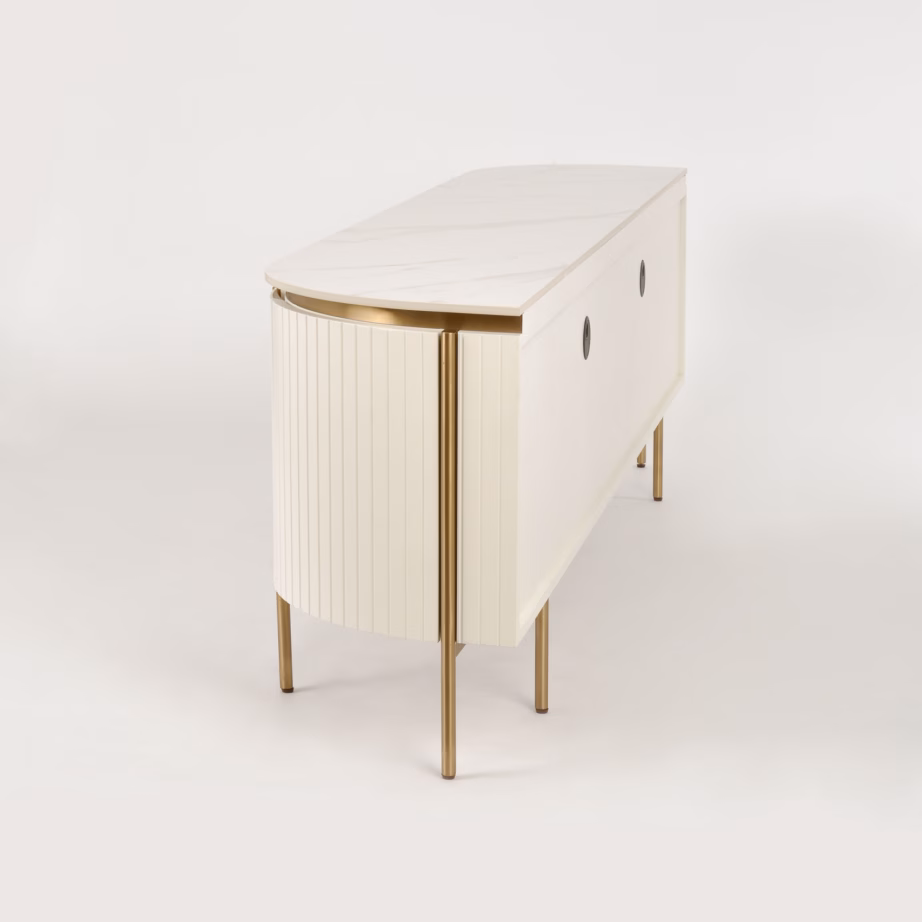 Valge TV-alus Livin Hill Stilig ST120, kunstmarmori pealispind, 200 cm - 8