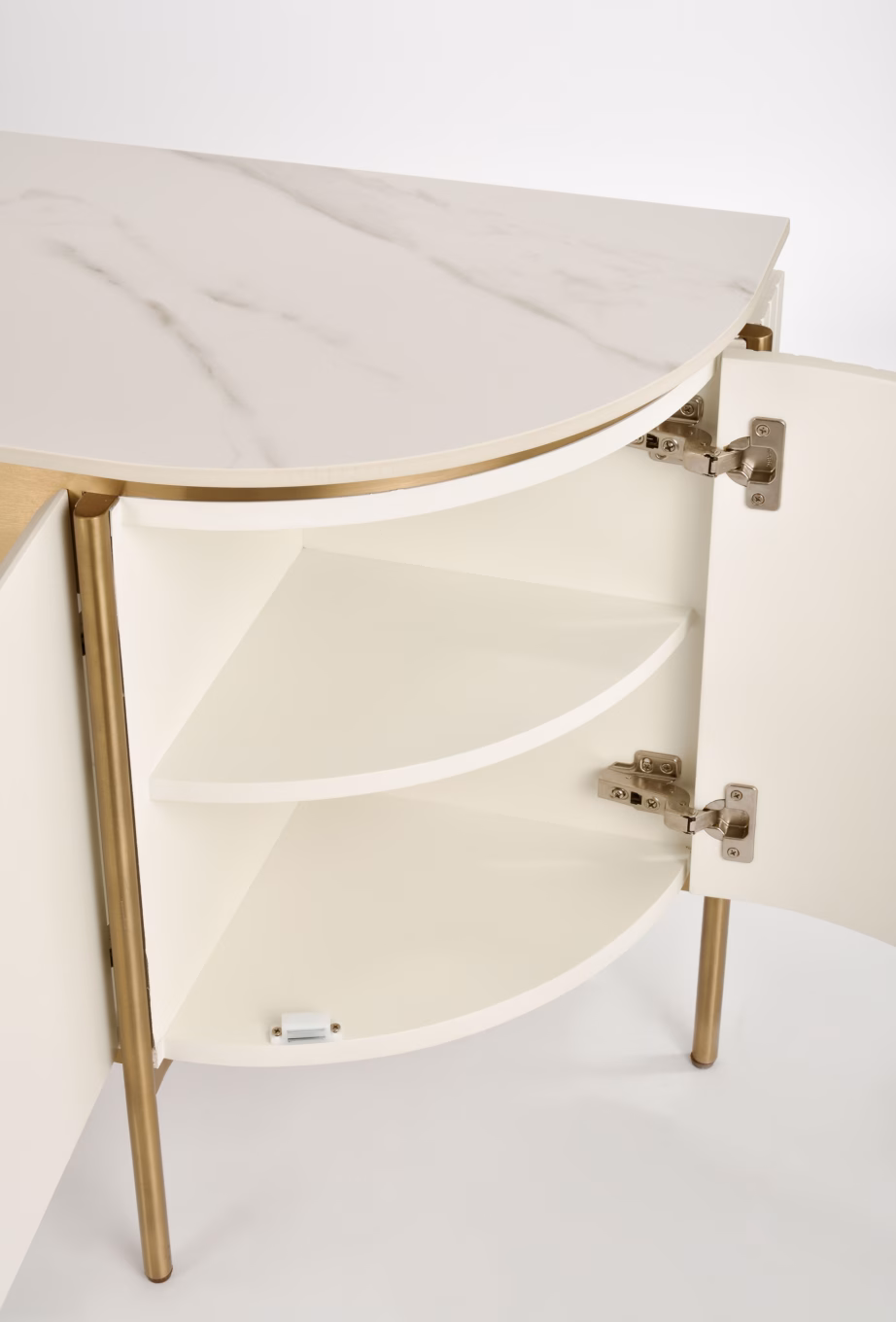 Valge TV-alus Livin Hill Stilig ST120, kunstmarmori pealispind, 200 cm - 9