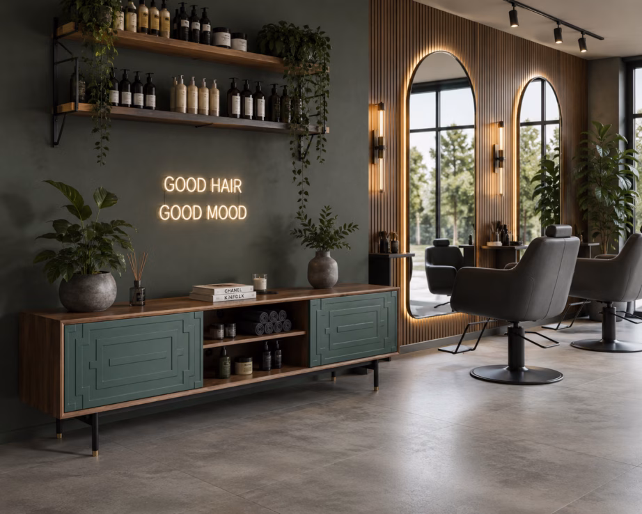 Mündirohelise esipaneeliga TV-alus Livin Hill Stilig ST153, pähklipuu spoon, 200 cm - 7