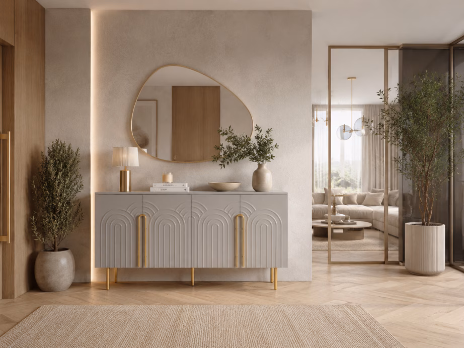 Helehall kummut kuldsete jalgadega Livin Hill Stilig ST310, 180 cm - 17