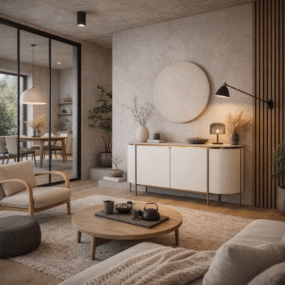 Murdvalge puhvetkapp Livin Hill Stilig ST121, marmorpealis, 180 cm - 24